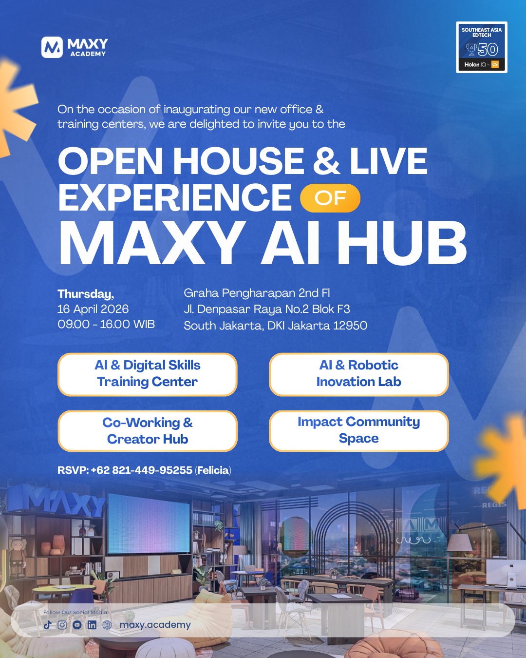 Open House dan Live Experience Maxy AI Hub